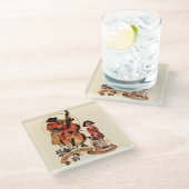 God Rest Ye Merrie Gentlemen Glazen Onderzetter (Schuin)