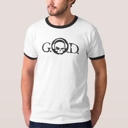 GOD Ringer T-shirt (Voorkant)
