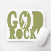 God Rocks - Christelijk gesteente! Muismat (Met muis)