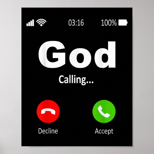 God roept Christelijk Poster (Voorkant)