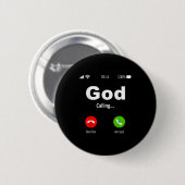 God roept Christelijk Ronde Button 5,7 Cm (Voorkant /achterkant)