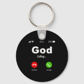 God roept Christelijk Sleutelhanger (Voorkant)