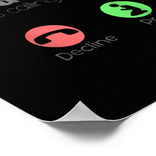 God roept je om Christelijke Jezus Lov te bidden Poster (Hoek)