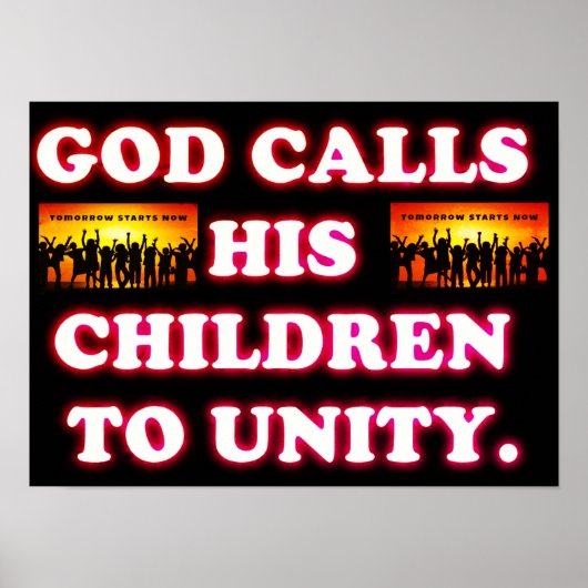 God roept zijn kinderen tot eenheid. poster (Voorkant)