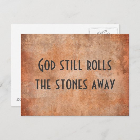God rolt nog steeds de stenen weg Inspirerend Briefkaart (Voorkant / Achterkant)