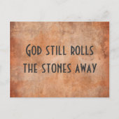 God rolt nog steeds de stenen weg Inspirerend Briefkaart (Voorkant)