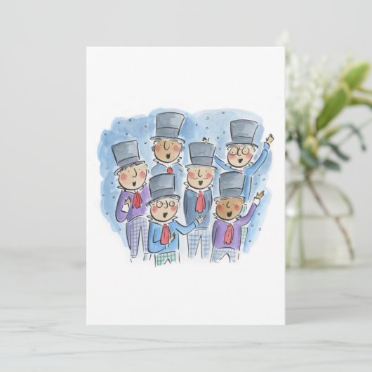 God rust u vrolijke heren kaart (Staand voorkant)