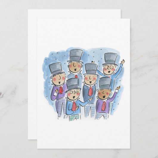 God rust u vrolijke heren kaart (Voorkant / Achterkant)