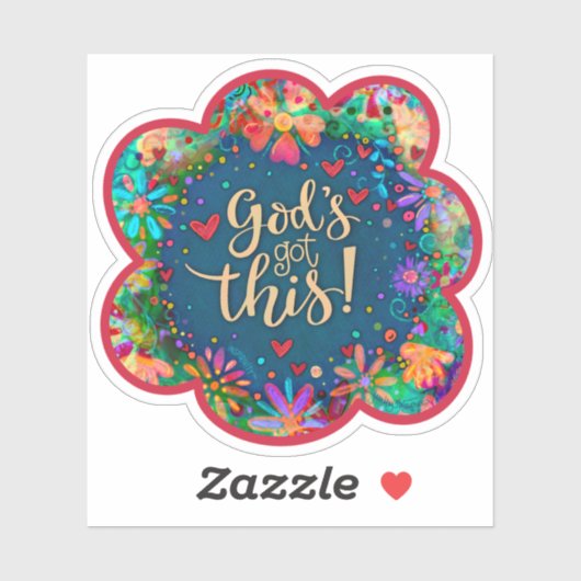 God’s Got Deze Leuke Floral Inspirivity Sticker (Vel)