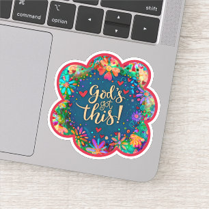 God’s Got Deze Leuke Floral Inspirivity Sticker