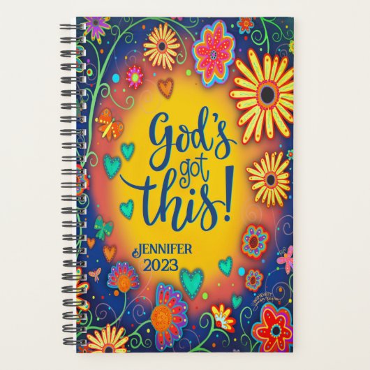 God’s Got This Gepersonaliseerde  Bloemen Planner (Voorkant)
