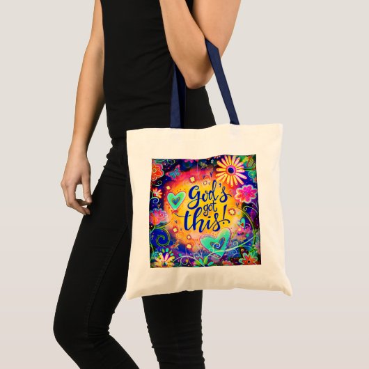 God’s Got This Quote Inspirivity Grote Canvas tas (Voorkant (product))