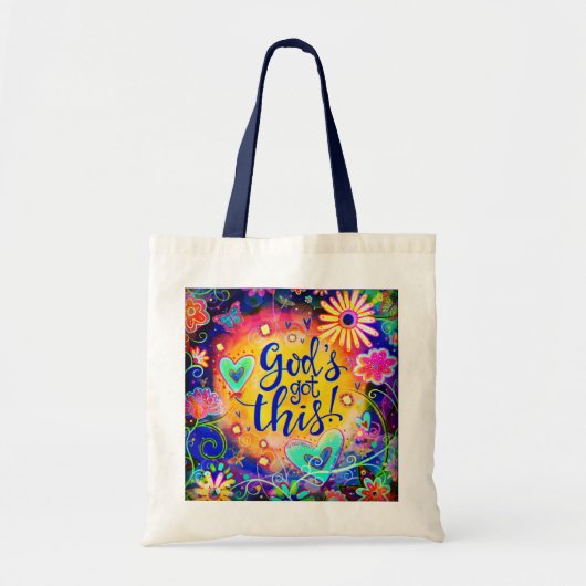 God’s Got This Quote Inspirivity Grote Canvas tas (Voorkant)