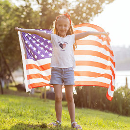 "God’s Littlest Patriot" Kinder T-shirt van 4 juli