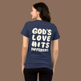 God’s Love Hits Different, Christian Faith Tri-Blend Shirt