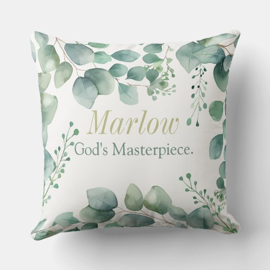 God’s Masterpiece Baby Pillow Botanical  Kussen (Achterkant)
