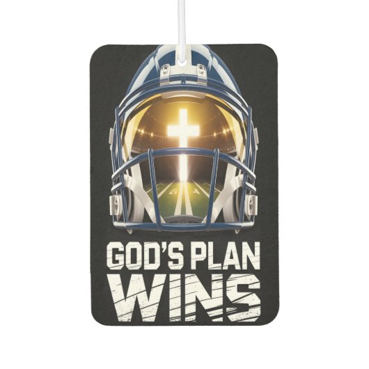God’s Plan Football Helmet Air Freshener Luchtverfrisser (Voorkant)