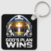 God’s Plan Football Helmet Keychain (Achterkant)
