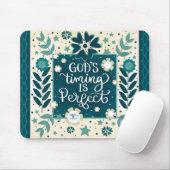 God’s Timing Inspirerende Bloemen Quote Muismat (Met muis)