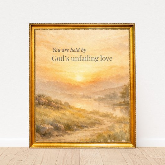 God’s Unfailing Love Christian Encouragement Poster