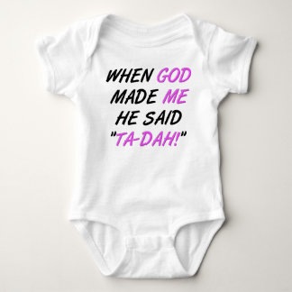 God Said Tadah Grappig Romper Creeper Bodysuit