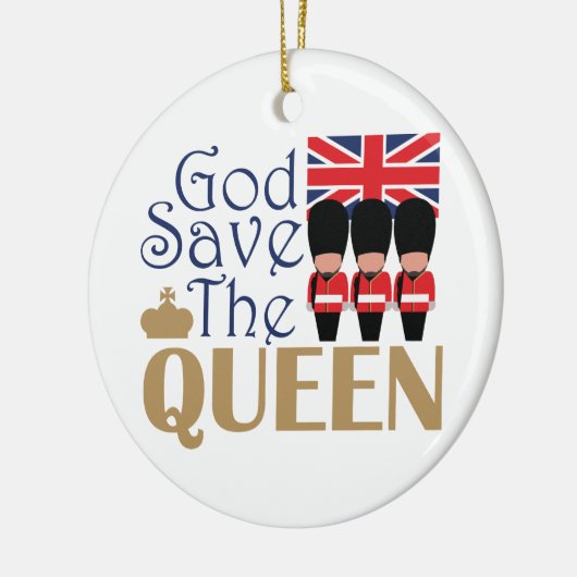 God Save Queen Keramisch Ornament (Links)