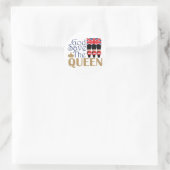 God Save Queen Ronde Sticker (Tas)
