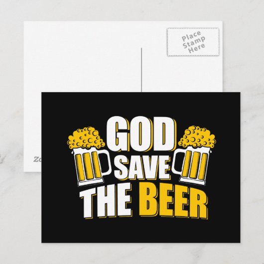 God save the beer briefkaart (Voorkant / Achterkant)