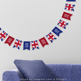 "God Save the King" Vlag van de Britse Union Jack Vlaggetjes