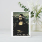 GOD_SAVE_THE_MONA_LISA BRIEFKAART (Staand voorkant)
