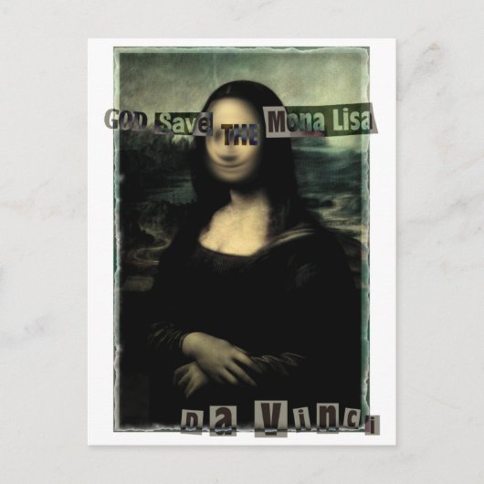 GOD_SAVE_THE_MONA_LISA BRIEFKAART (Voorkant)