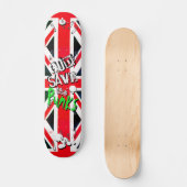 God Save the Punks Grunge Union Jack Safety Pin Persoonlijk Skateboard (Voorkant)