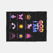 God Say I Am Princess Cute Jesus Teen Girl Toddler Fleece Deken (Voorkant (Horizontaal))