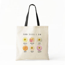 God Says I Am Affirmation Pastel Floral