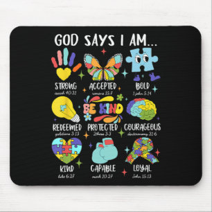 God Says I Am Be Kind Autism Awareness Sped Women Muismat