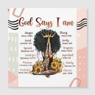 God Says I AM Black Christian Women Melanin Sista
