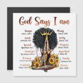 God says I am black women melanin Christian sista (Voorkant / Achterkant)