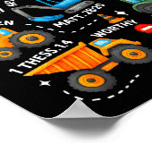 God Says I Am Christian Bible Verses Boys Construc Poster (Hoek)