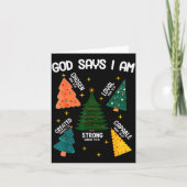 God Says I Am Christmas Tree Lover Men Women Chris Kaart (Voorkant)