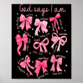 God Says I Am Coquette Bow Coquette Bow Fall Valen Poster (Voorkant)