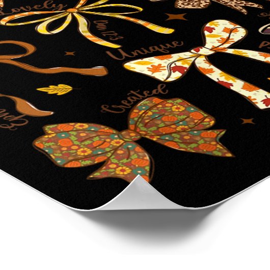 God Says I Am Fall Coquette Bow Thanksgiving Chris Poster (Hoek)