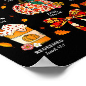 God Says I Am Fall Vibes Autumn Christian Women Me Poster (Hoek)