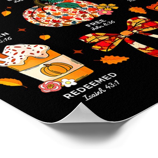 God Says I Am Fall Vibes Autumn Christian Women Me Poster (Hoek)