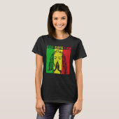 God says i am Locd rastafarian rasta dreadlocks 2 T-shirt (Voorkant volledig)