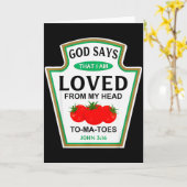 God Says That I Am Loved Condiment Costume Party M Kaart (Gele Bloem)