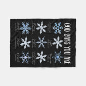 God Says You Are Christian Snowflake Christmas Bib Fleece Deken (Voorkant (Horizontaal))