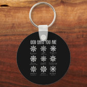 God Says You Are Christian Snowflake Christmas Bib Sleutelhanger (Voorkant)