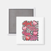 God Says You Are Valentine Candy Heart Christian B Magneet (Voorkant / Achterkant)