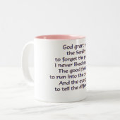 God schenk me het Gezegde van de seniliteit Tweekleurige Koffiemok (Voorkant links)