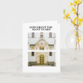 God schenke u vele jaren! kaart (Gele Bloem)